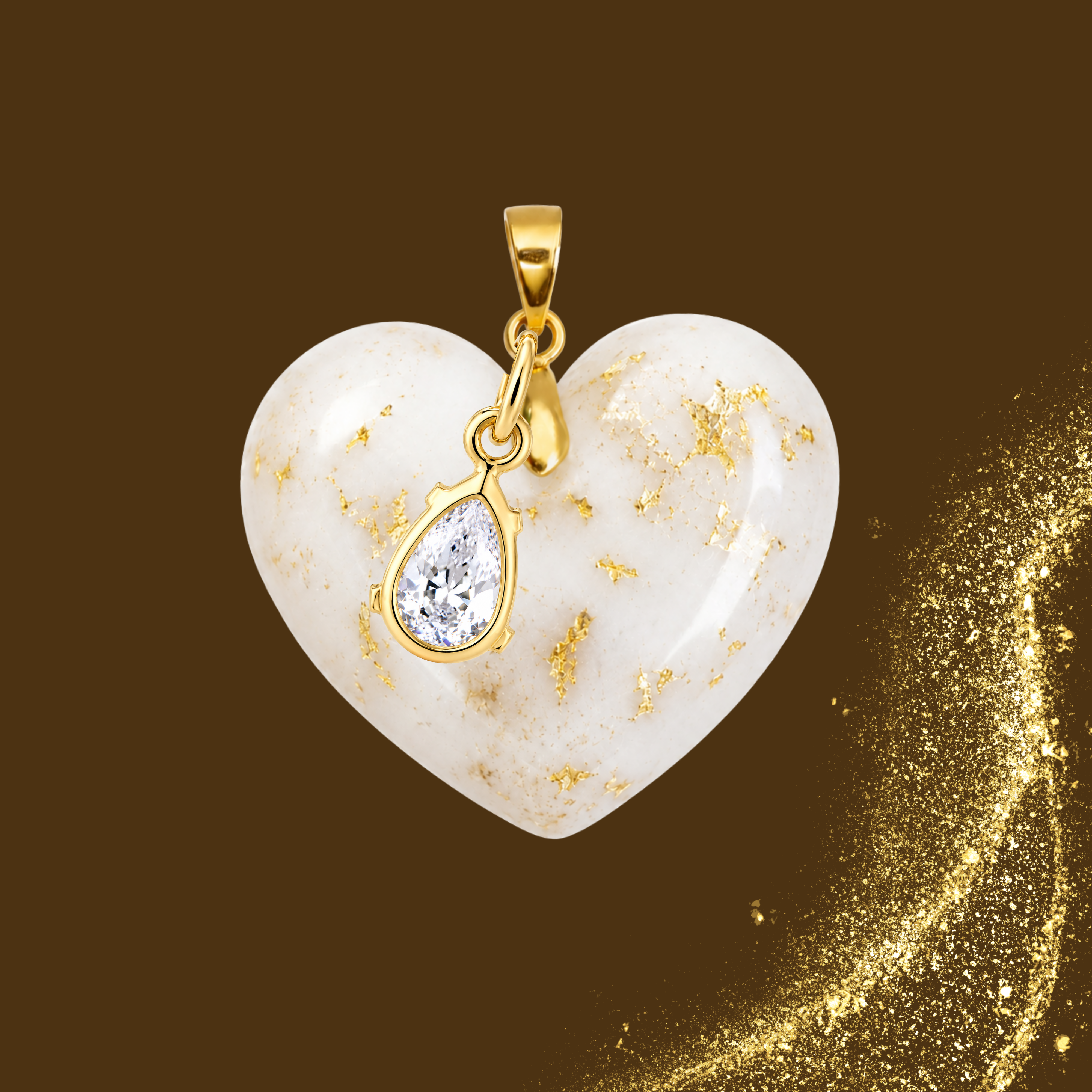 Gold Leaf and Zirconia Drop