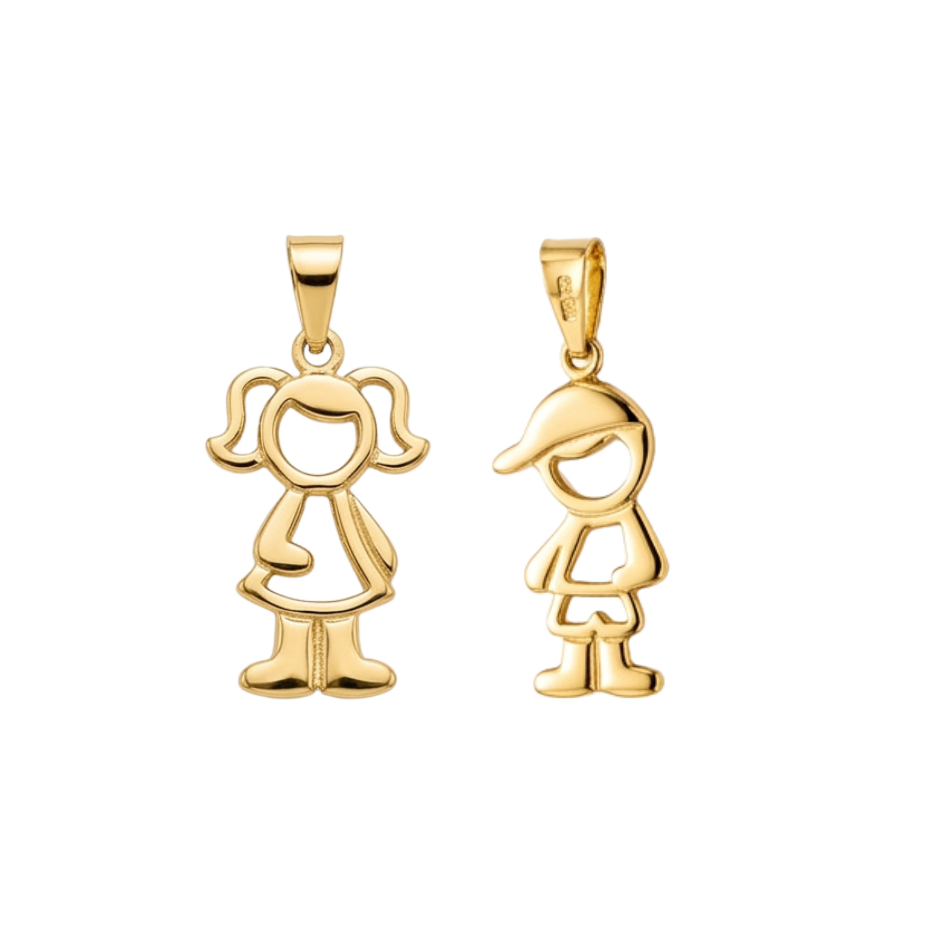 Pendentif Garçon/Fille Plaqué Or