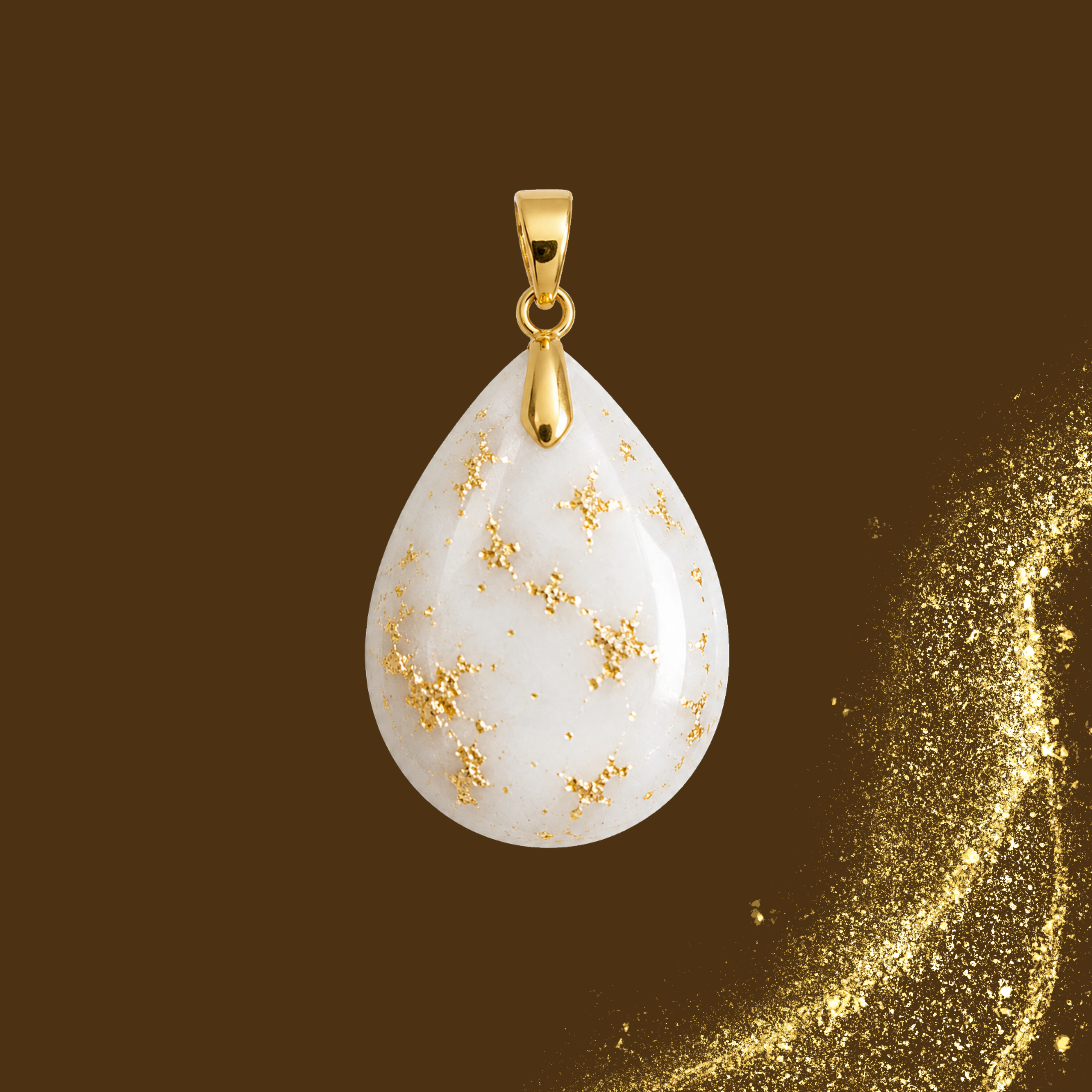 Pendente Adicional com Folha de Ouro