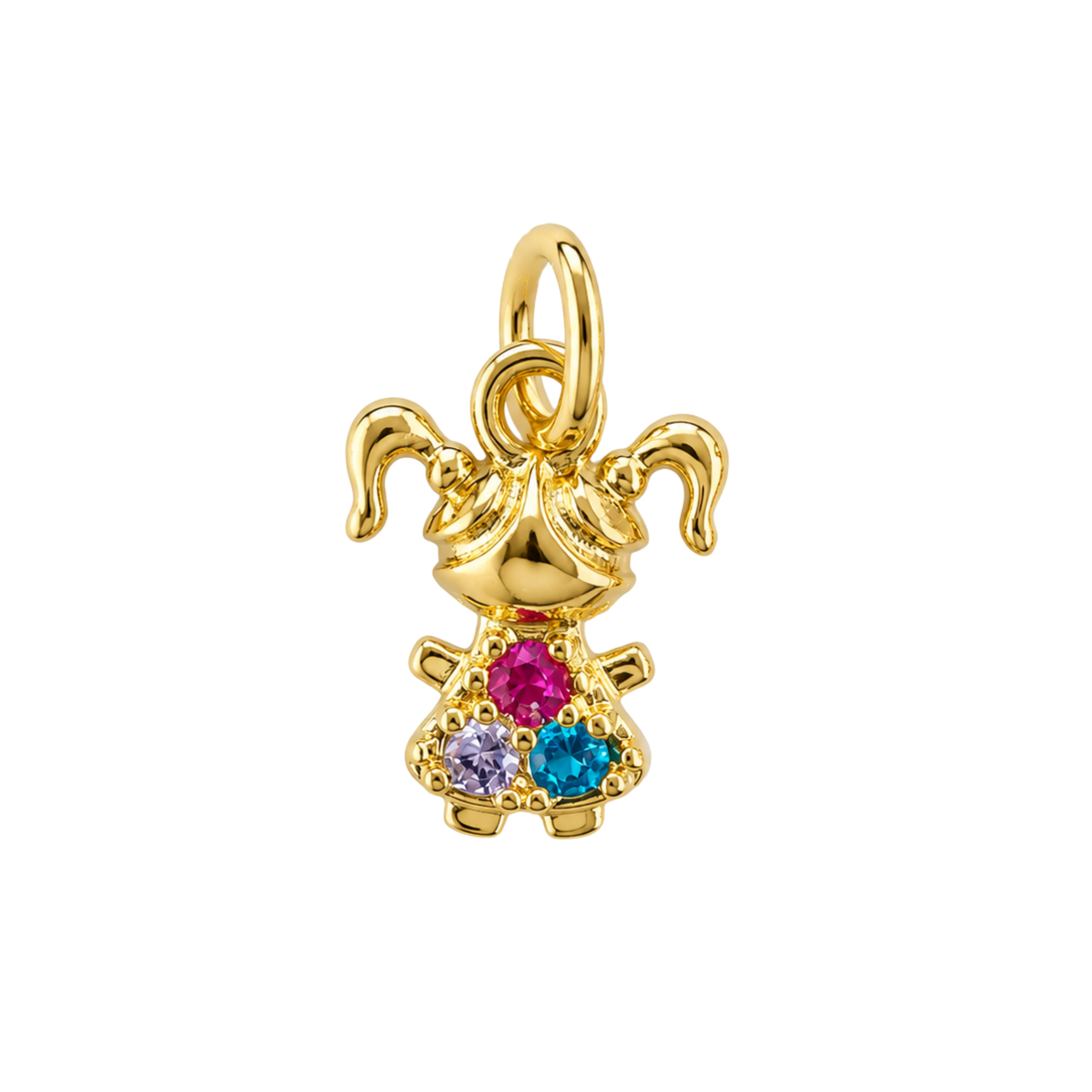 Son and Daughter Pendant in Gold Plated