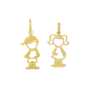Boy/Girl Pendant in Gold Plated