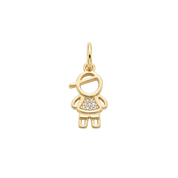Boy/Girl Pendant in Gold Plated