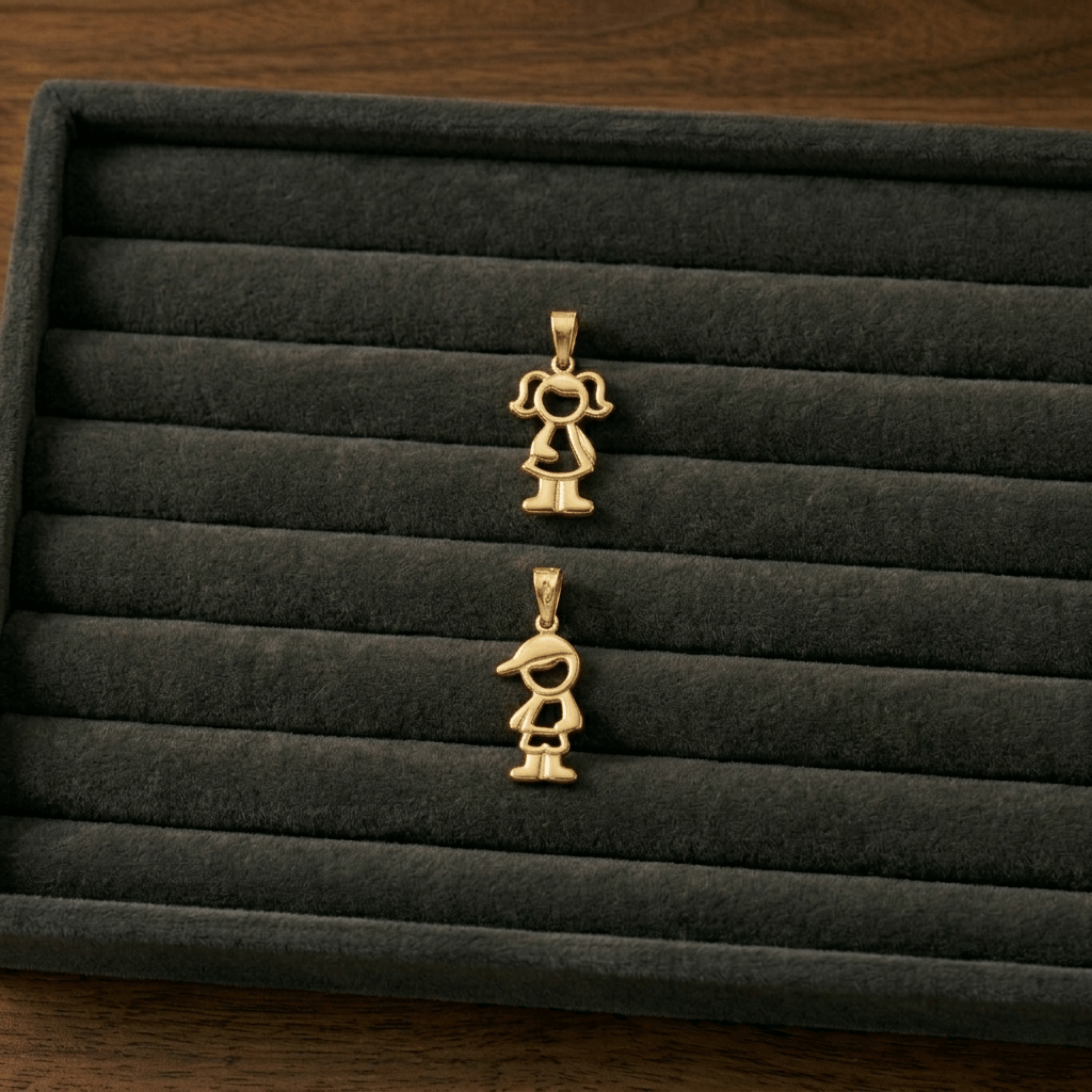 Pendentif Garçon/Fille Plaqué Or