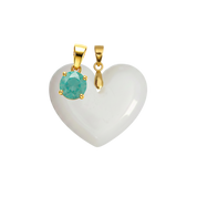 Chubby Heart with Birthstone Pendant