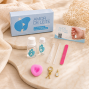 Mini Lua com Folhas Douradas e Gota Zircônia