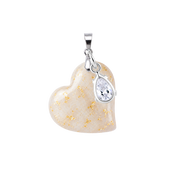 Heart Gold Leaf with Zirconia Drop