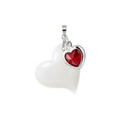 Cuore Intrecciato con Cuore Rubino