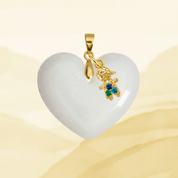 Pendentif Supplémentaire avec Feuille d’Or et Goutte Zircone