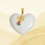 Pendentif Supplémentaire avec Feuille d’Or et Goutte Zircone