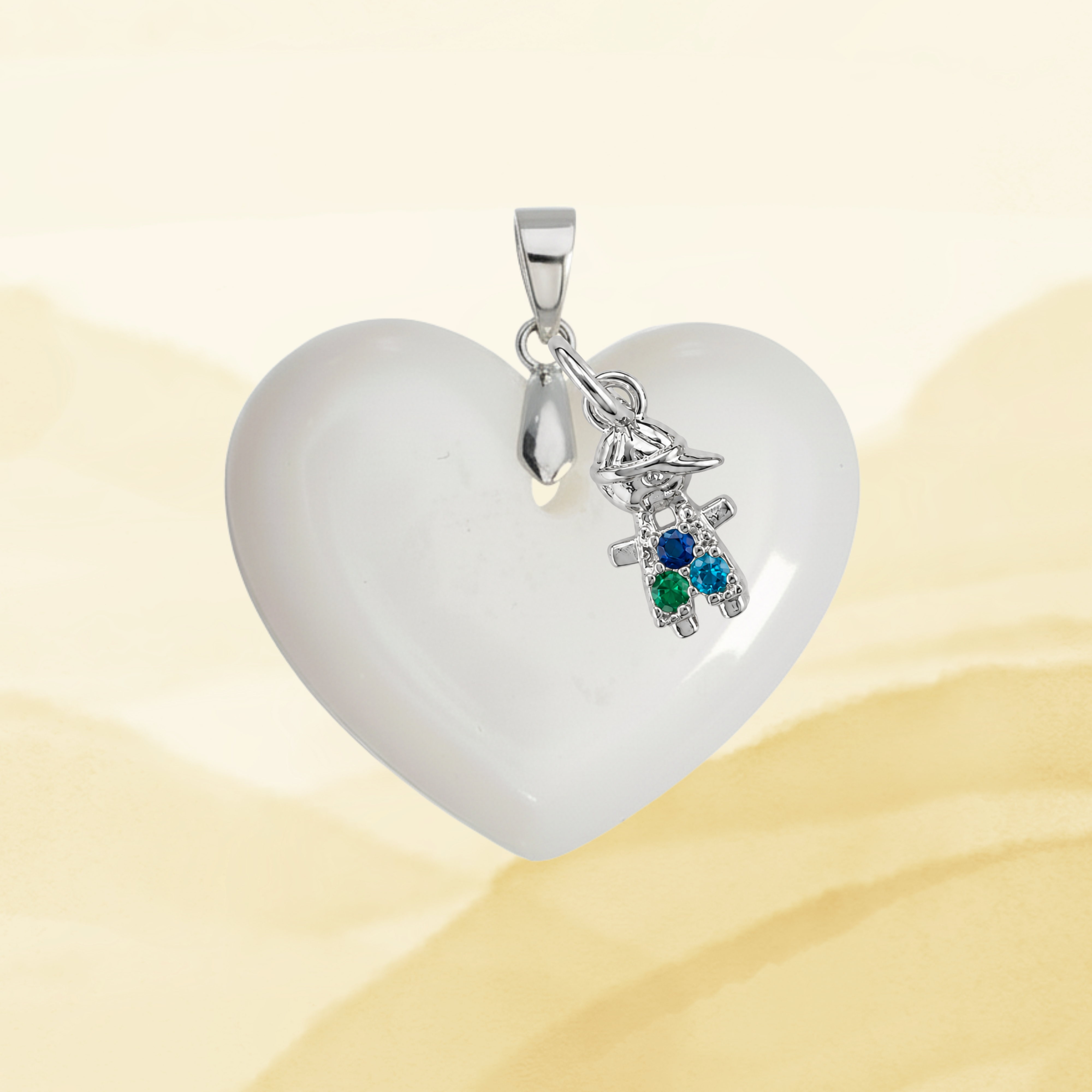 Pendentif Supplémentaire avec Feuille d’Or et Goutte Zircone