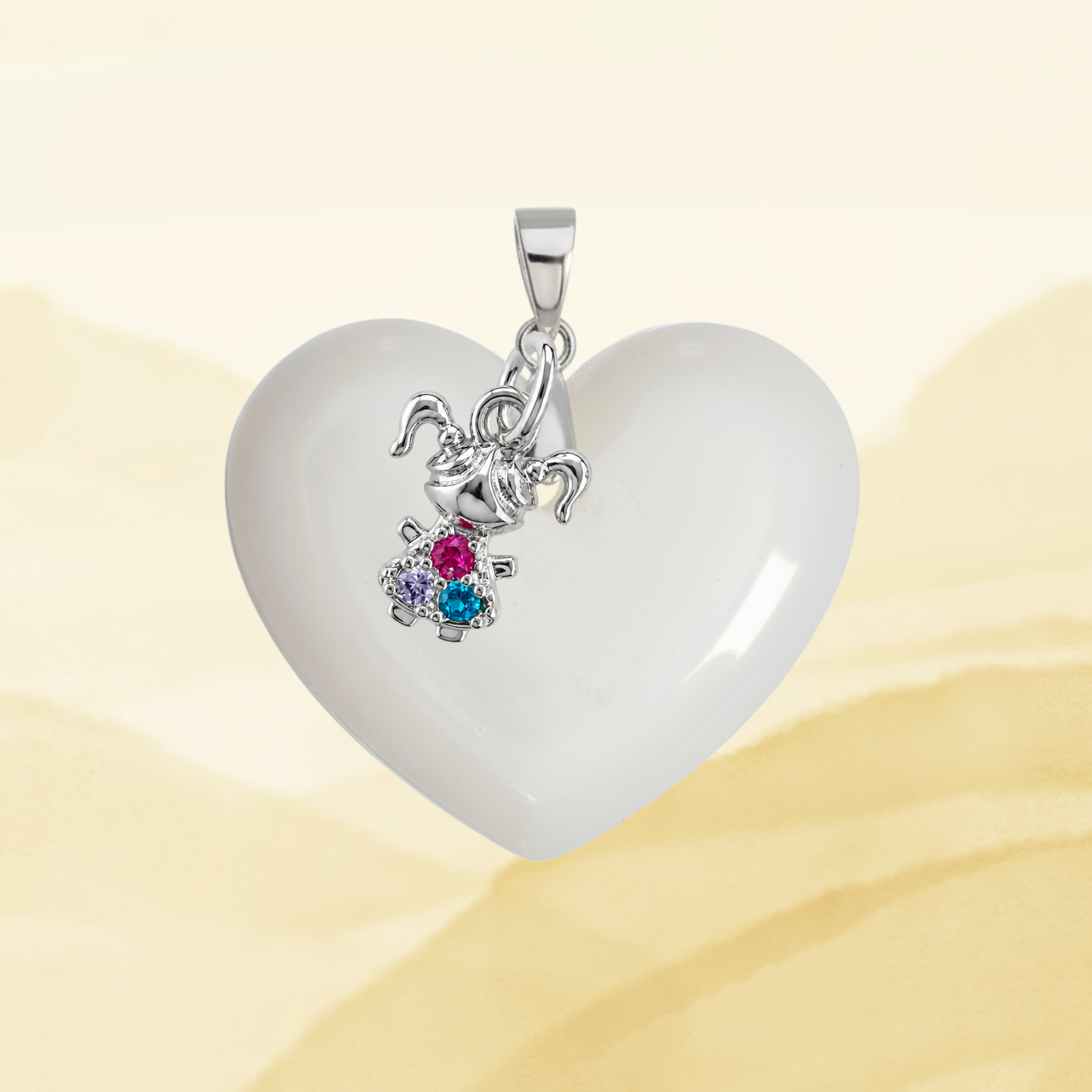 Pendentif Supplémentaire avec Feuille d’Or et Goutte Zircone