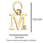 Colgante de Letra Bañado en Oro