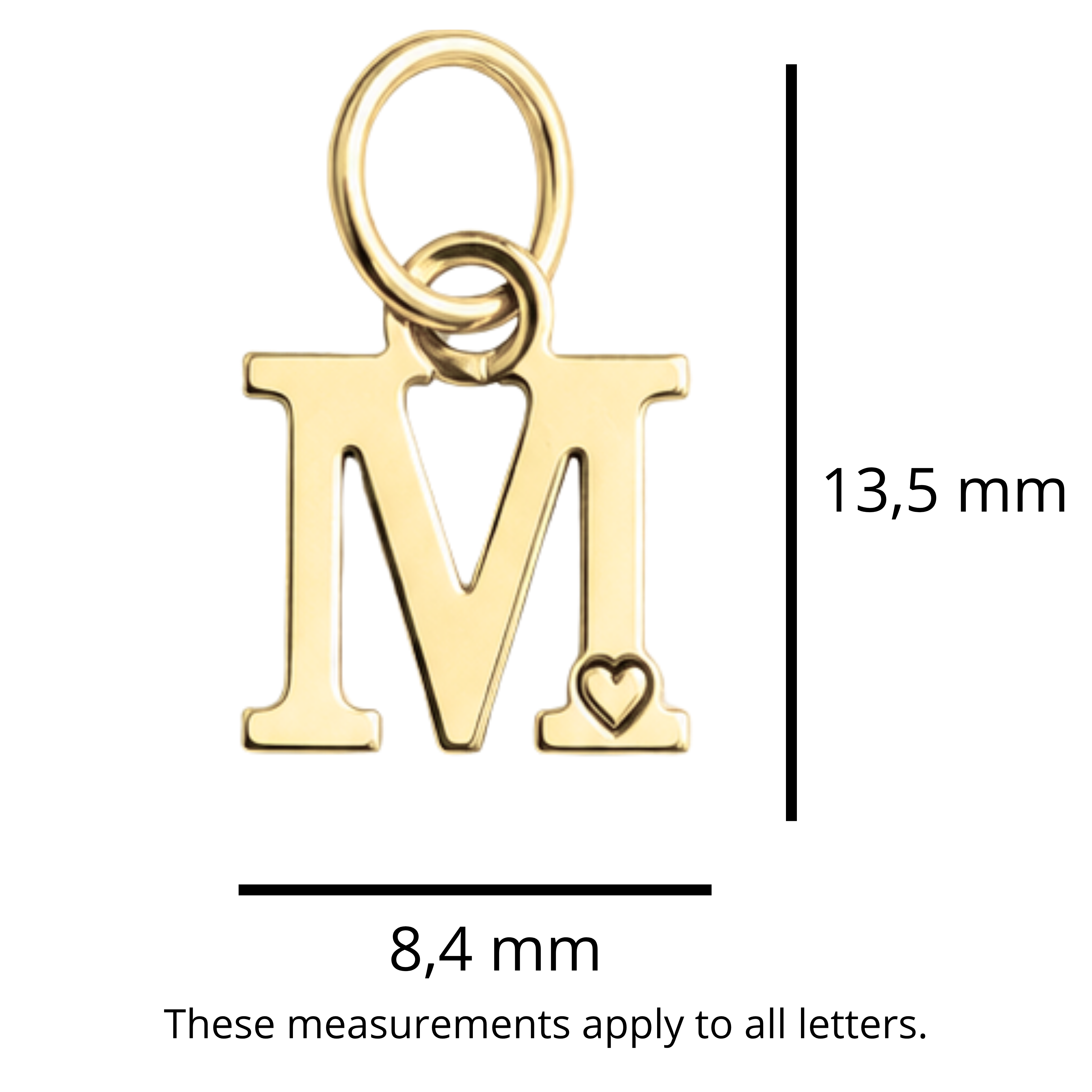 Colgante de Letra Bañado en Oro