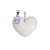 Corazón Gordito Adicional con Colgante del Mes de Nacimiento