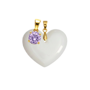 Chubby Heart with Birthstone Pendant