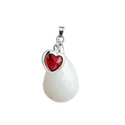 Goutte Taillée avec Cœur Rubis