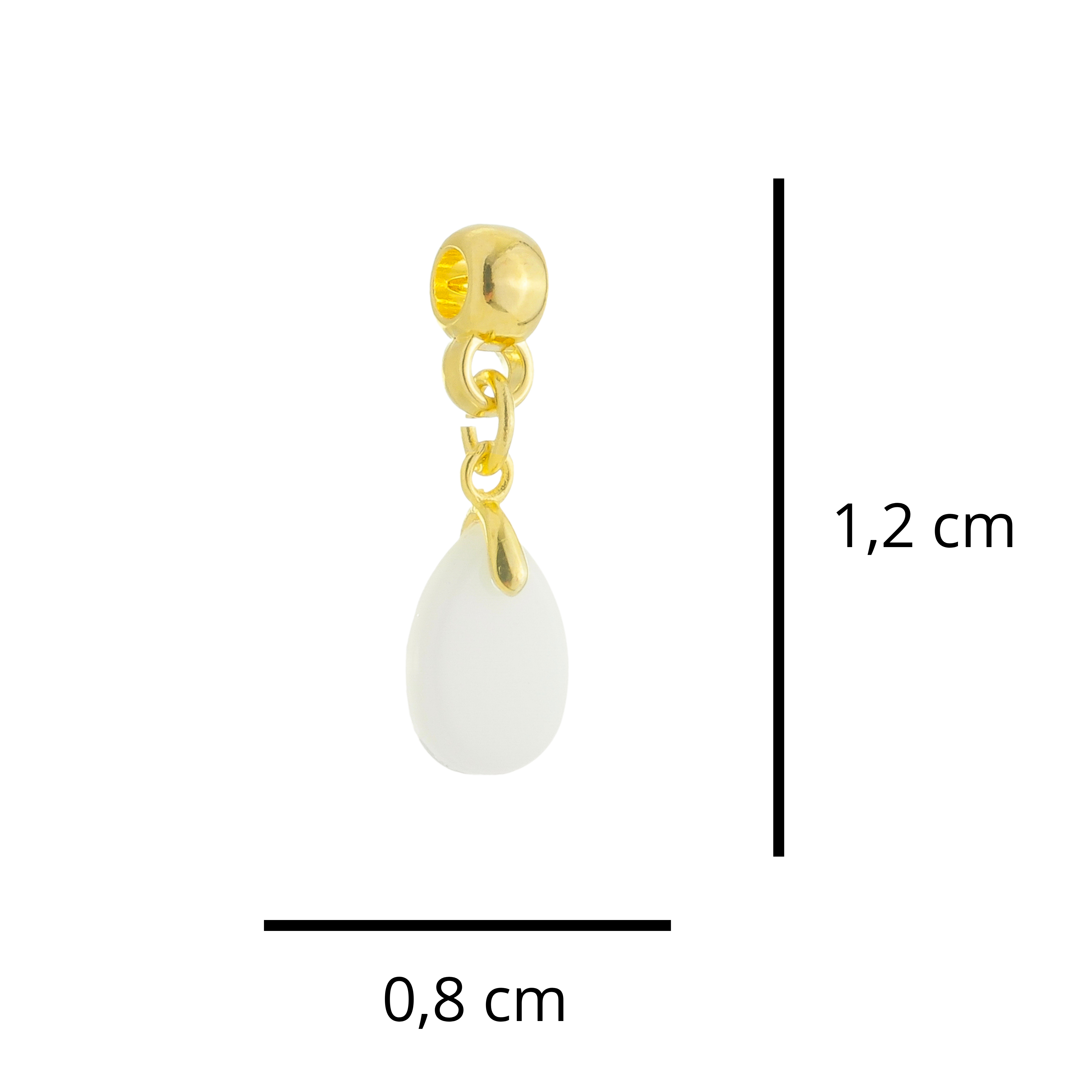 Mini Gota Reta com Coração Rubi