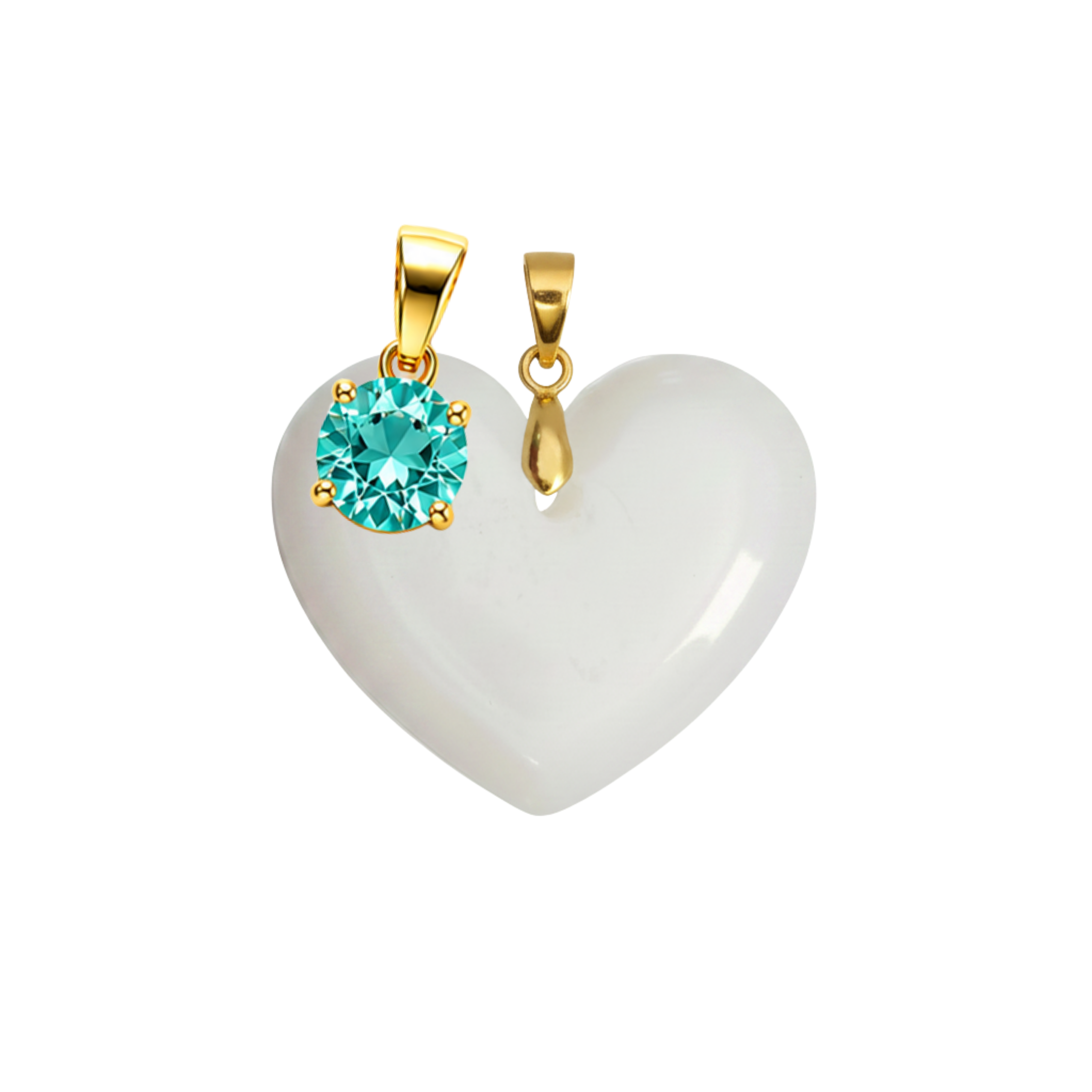 Corazón Gordito Adicional con Colgante del Mes de Nacimiento