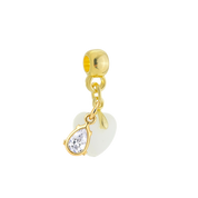 Mini Corazón Gordito con Gota de Circonita