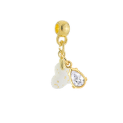 Mini Twisted Heart with Gold Leaf