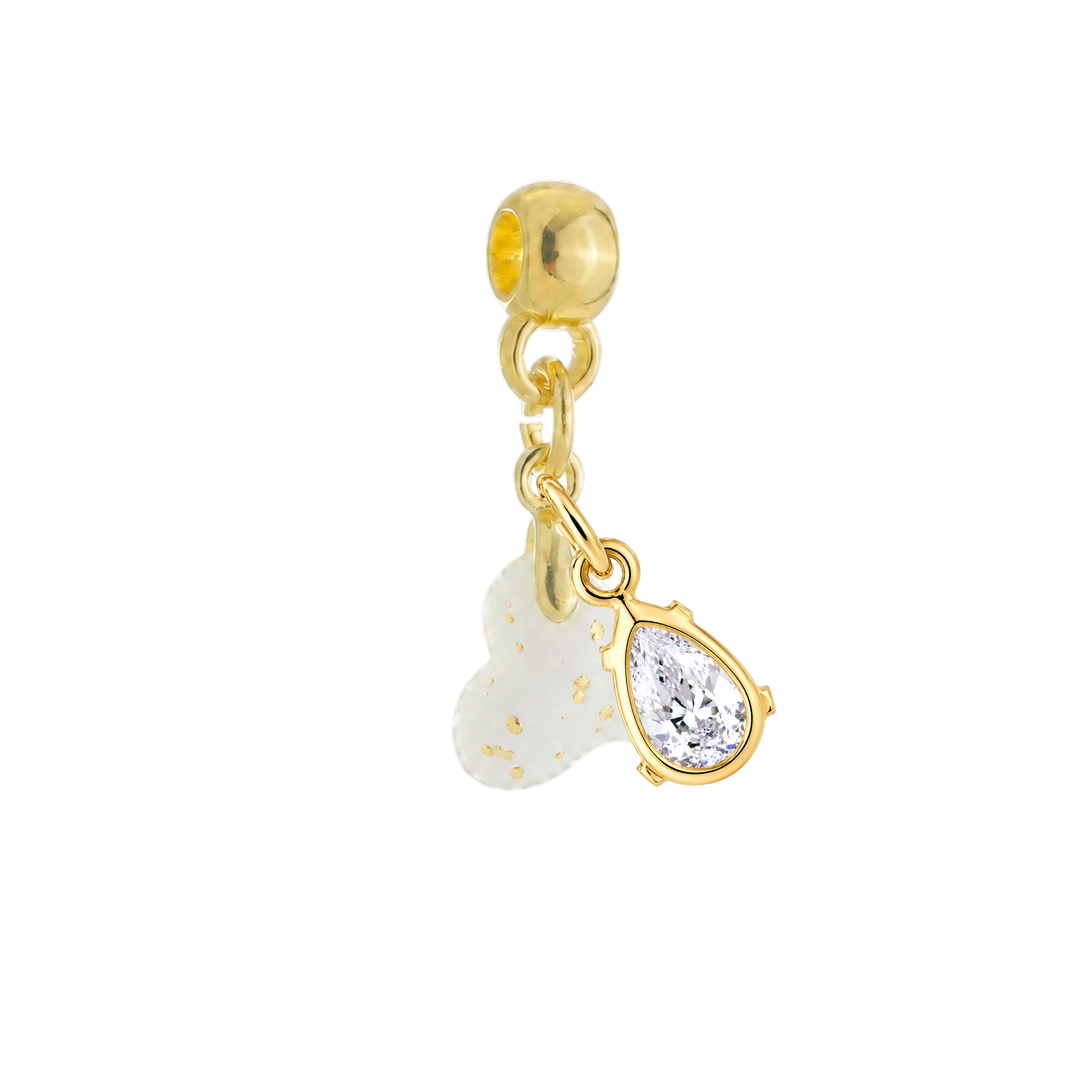Mini Twisted Heart with Gold Leaf