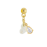 Mini Twisted Heart with Gold Leaf