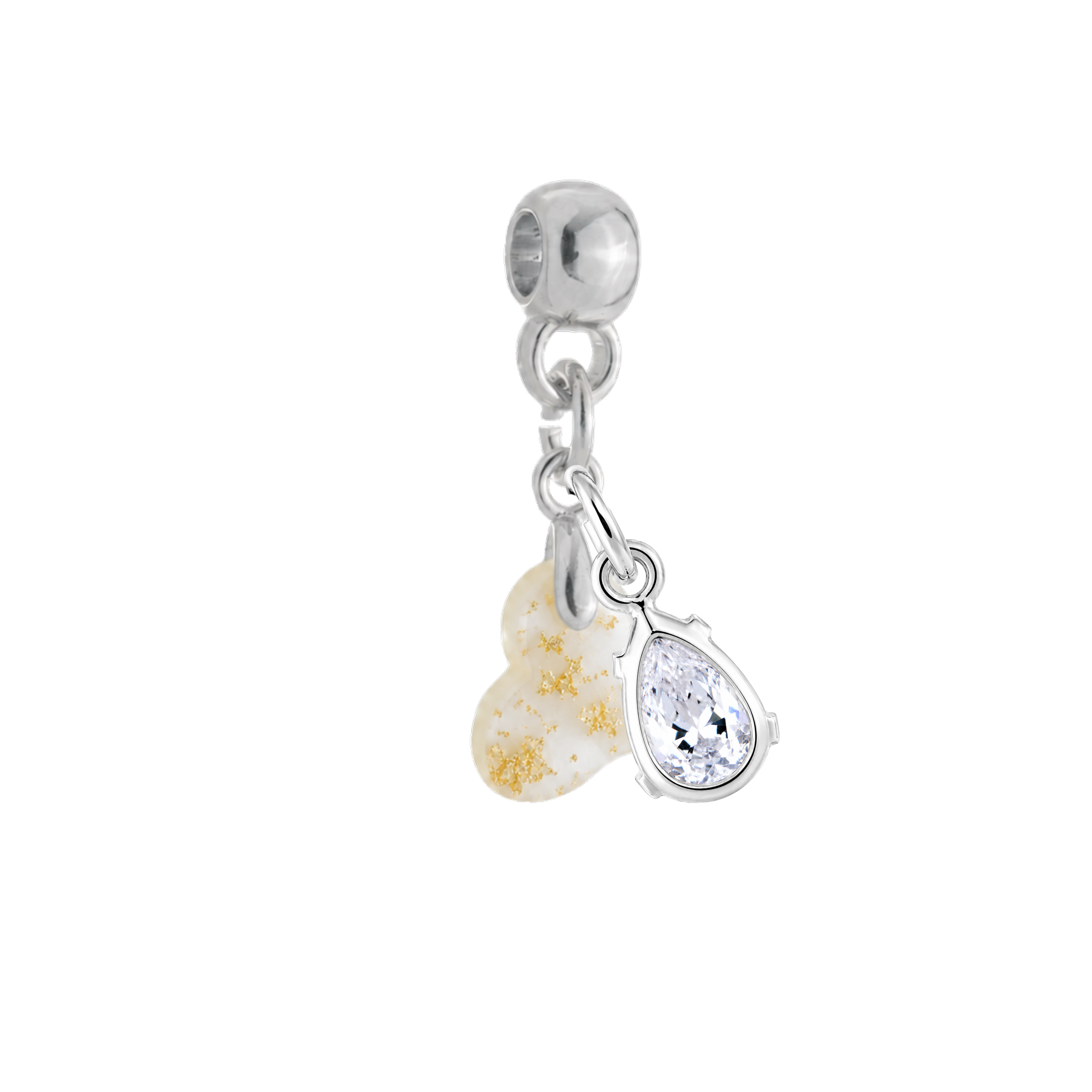 Mini Twisted Heart with Gold Leaf