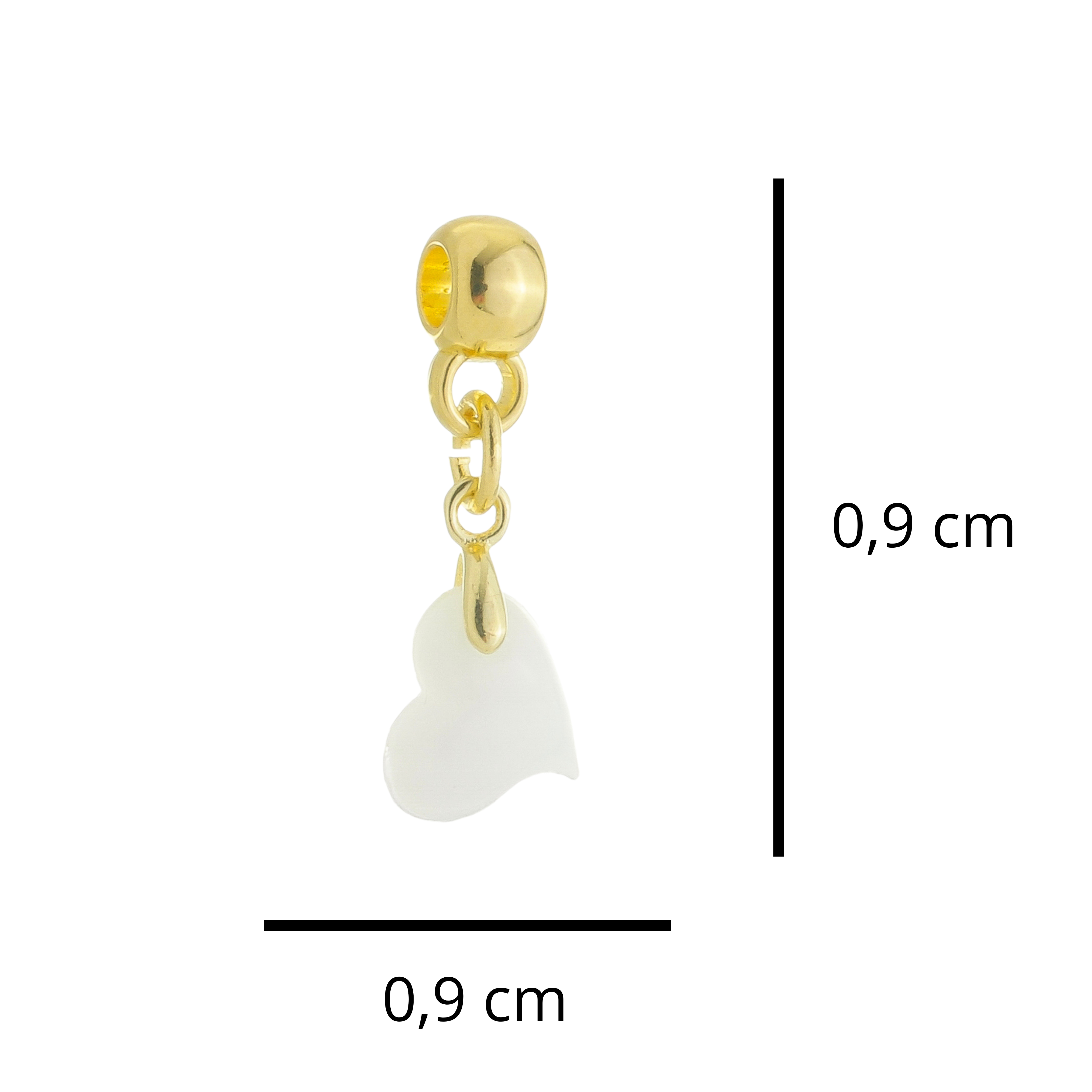 Mini Coração Torcido com Gota Zircônia