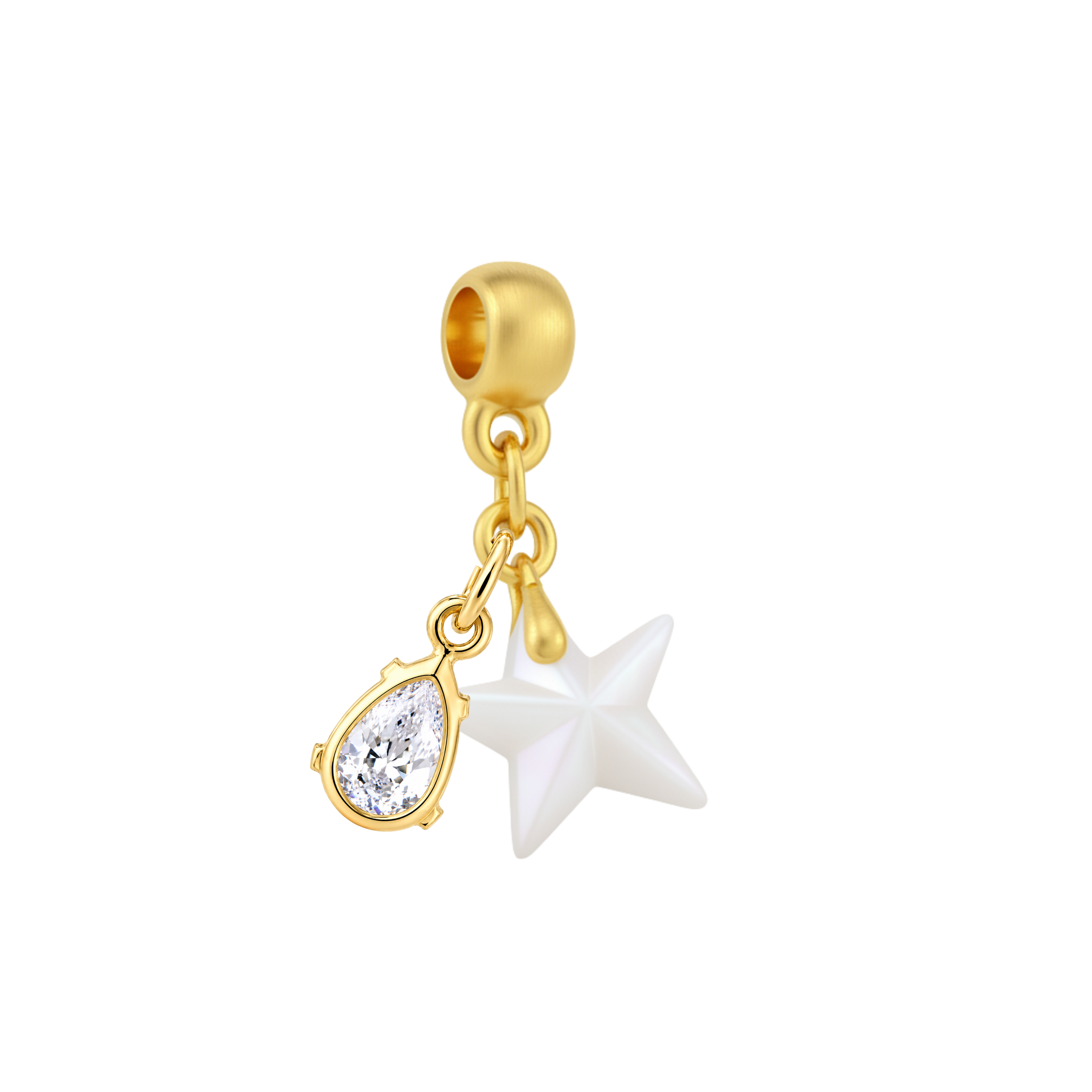 Mini Estrella con Gota de Circonita