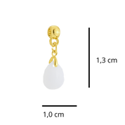 Mini Gota Lapidada com Coração Rubi