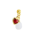Mini Goutte Taillée avec Cœur Rubis
