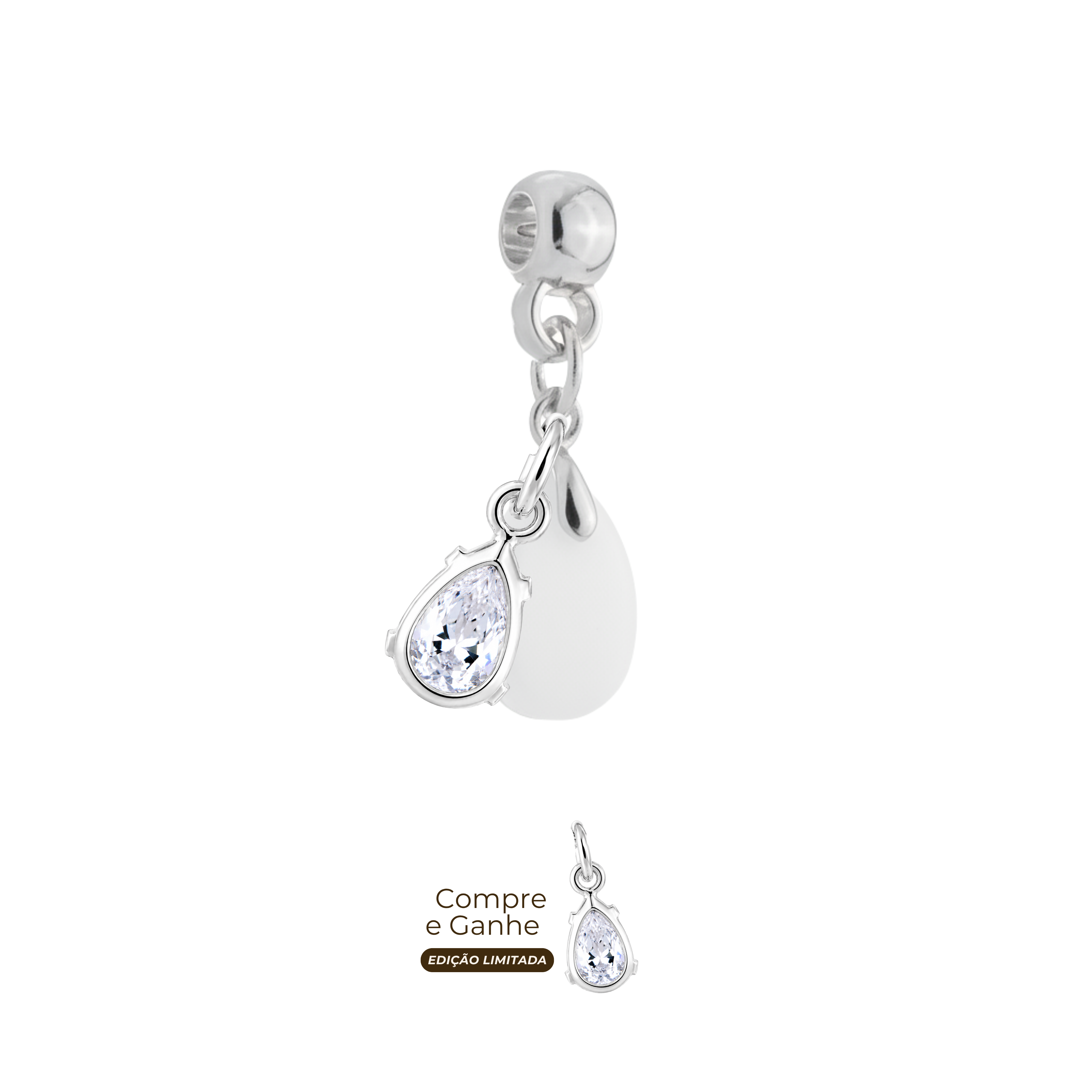 Mini Gota Reta com Gota Zircônia