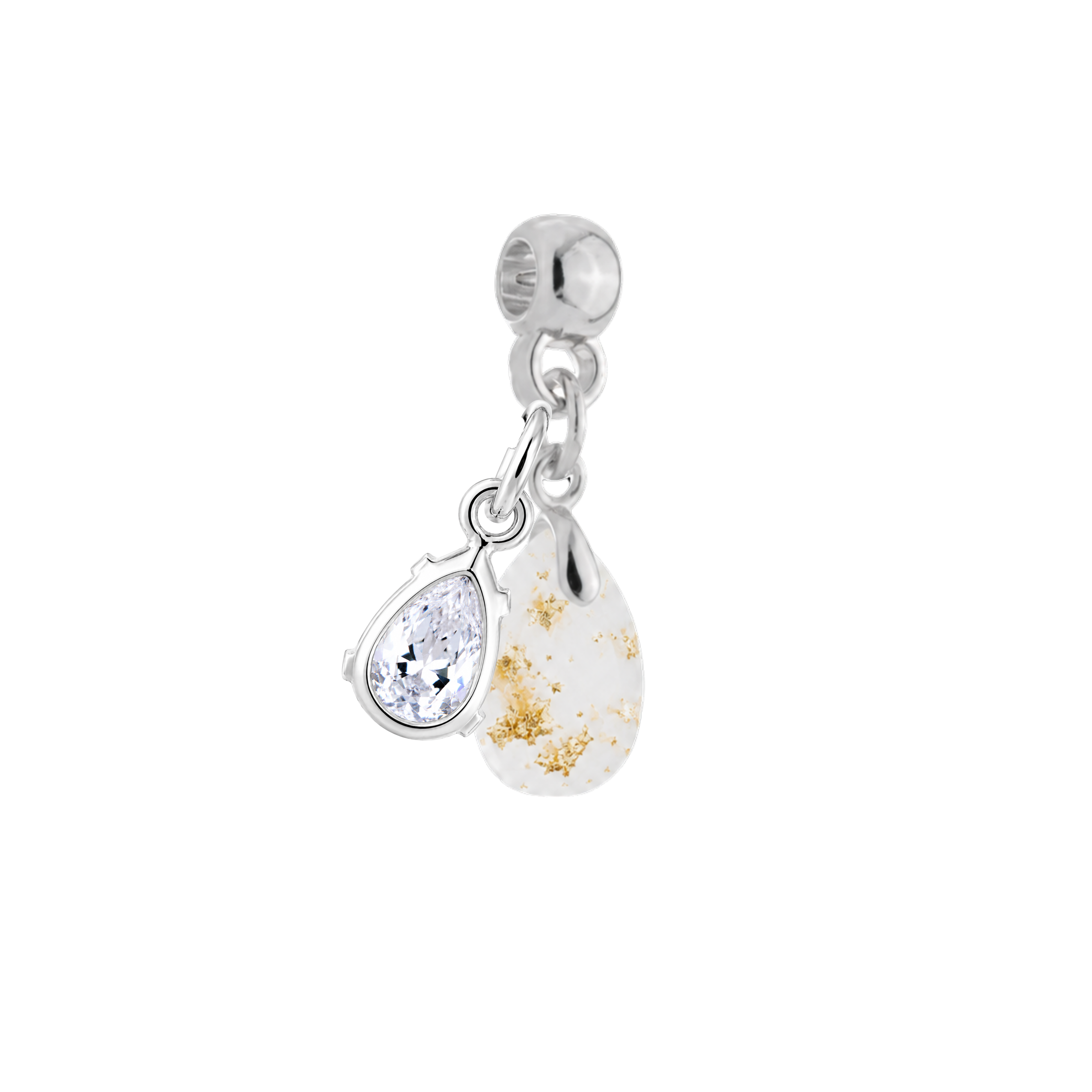 Mini Drop Gold Leaf with Zirconia Drop