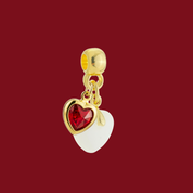 Charm Adicional com Coração Rubi