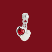 Charm Adicional com Coração Rubi