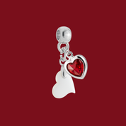Charm Adicional com Coração Rubi