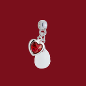 Charm Adicional com Coração Rubi