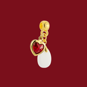 Charm Adicional com Coração Rubi