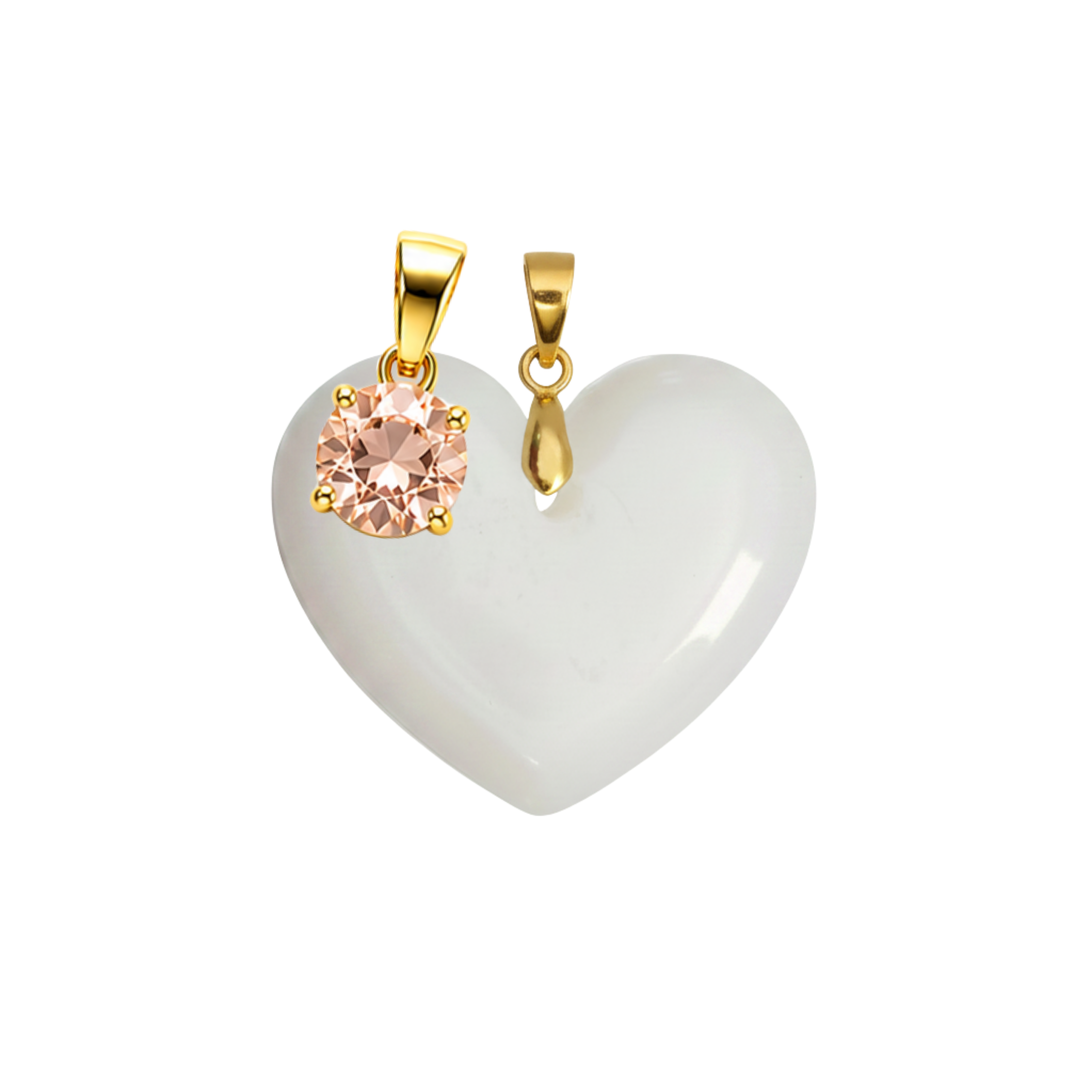 Chubby Heart with Birthstone Pendant