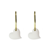 Boucles d’oreilles Cœur Torsadé  - Bijou en Lait Maternel