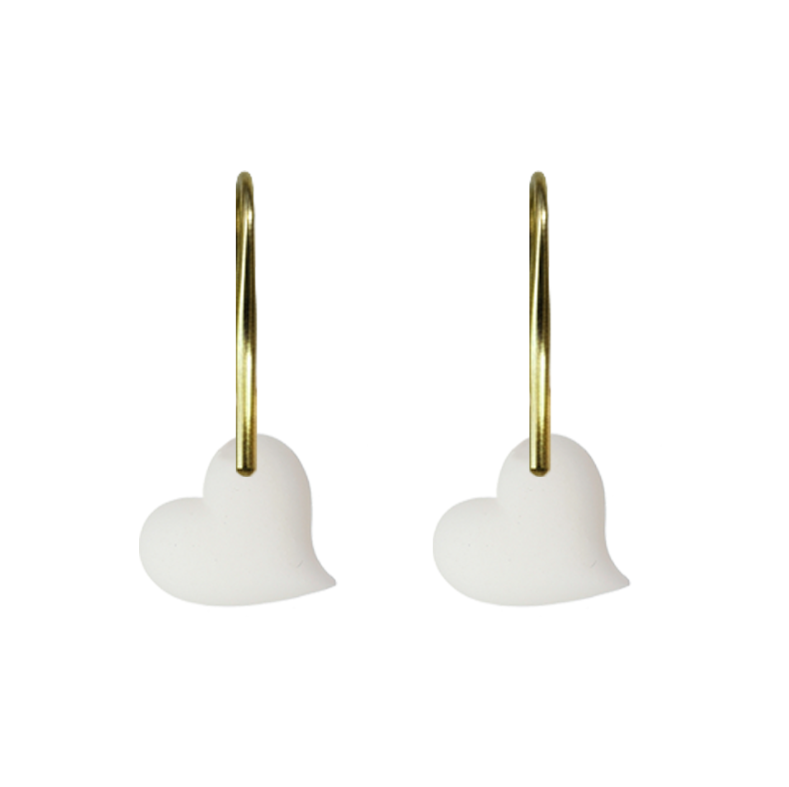 Boucles d’oreilles Cœur Torsadé  - Bijou en Lait Maternel