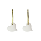 Boucles d’oreilles Cœur Torsadé  - Bijou en Lait Maternel