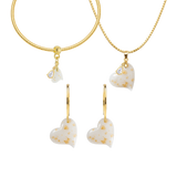 Twisted Heart Gold Leaf with Zirconia Drop